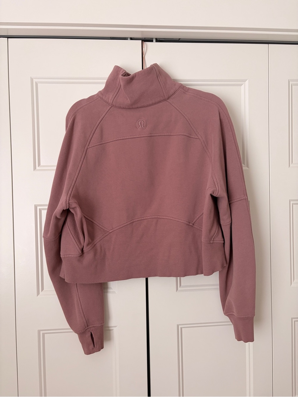 lululemon athletica Cropped Half-Zip Funnel Neck Sweatshirt - Mauve - Picture 2 of 4